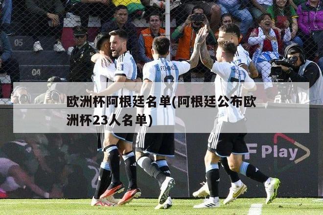 欧洲杯阿根廷名单(阿根廷公布欧洲杯23人名单)